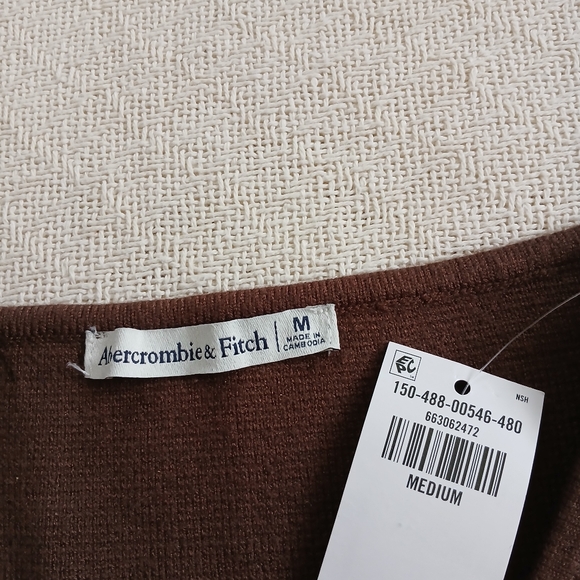 a&f ♡ luxeloft vneck vest brown abercrombie fitch clean medium western cowgirl - Picture 3 of 10